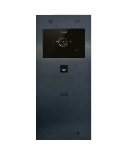 [FT600SIPVC-L] The FT600SIPVC-L is a videophone with 2 sip accounts, black anodized and has 1 push button and color camera. 349x154mm.