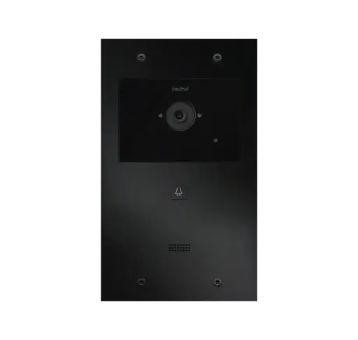 [FT600VC-M] De FT600VC-M is een videofoon met 2 sip accounts, zwart geanodiseerd en beschikt over 1 drukknop en kleuren camera. 263x154mm.