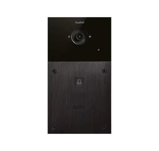 FT600VC | Interphone, noir,1 bouton, caméra (uniquement pour étendre un kit) 216x116mm