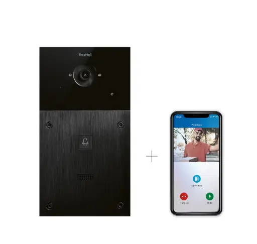 FT600VK-BASIC | Videokit Plug & Play: Intercom 1 button, both flush and surface mount 216x116mm + 4xApp licences