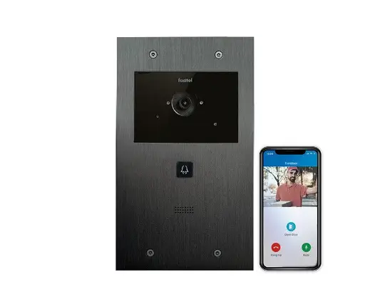 [FT600VK-BASIC-M] Videokit Plug & Play: Intercom 1 button, both flush and surface mount 263x154mm + 4xApp licences