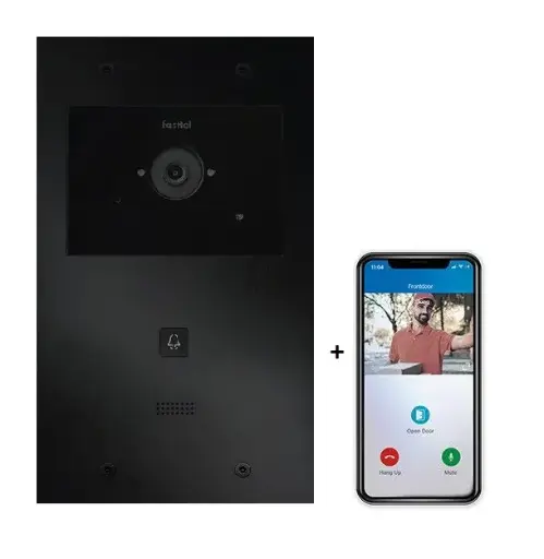 FT600VK-BASIC-M | Videokit Plug & Play: Intercom 1 button, both flush and surface mount 263x154mm + 4xApp licences