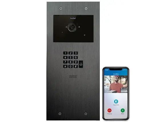 [FT600VKK-BASIC-L] Videokit Plug & Play: Intercom 1 button+keypad, both flush and surface mount 349x154mm + 4xApp licences