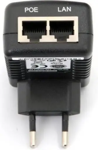 [FT600WPS] Injecteur POE AC/DC 350mA pour prise normale. Cela permet à la station intérieure FT600W/FT30CC d'être alimentée par POE, lui permettant de fonctionner à la fois via LAN et WIFI.