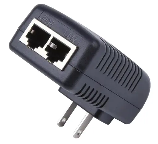 [FT600WPS] POE injector AC/DC 350mA voor normaal stopcontact. Hiermee kan de FT600W/FT30CC binnenpost POE gevoed worden waardoor hij zowel via de LAN als via WIFI kan functioneren.