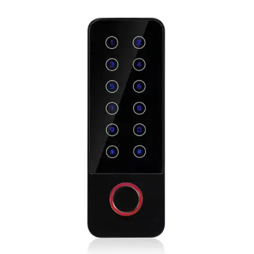 [FT9102] Clavier d'accès + empreinte digitale (intérieur) + lecteur de carte noir 130x45x16mm, 1 relais, Wiegand
