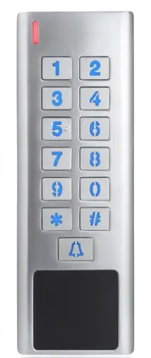 [FT9103] Access keypad stainless steel + card reader silver 130x45x20mm, 1 relay, Wiegand
