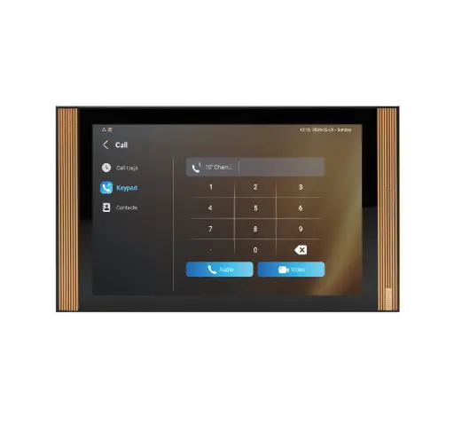 FTBG30CC | Station vidéo intérieure universelle SIP Android 10", bronze or