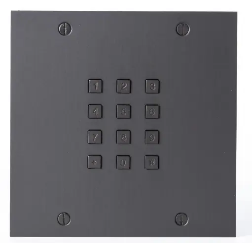 [FTBM24K] Access keypad bronze mat, stand alone (via FT25KINT) and Wiegand, 143x143 mm