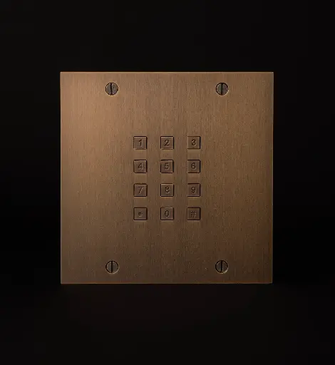 [FTBR24K] Access keypad bronze rustic, stand alone (via FT25KINT) and Wiegand, 143x144