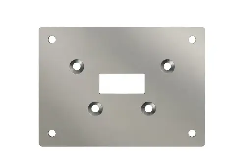 [FTEMPERORV] Base en acier inoxydable pour colonne d'enregistrement FTEMPEROR 250x180x8 MM. Offre une stabilité accrue sur les surfaces irrégulières.