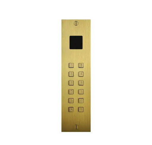 [FTBG23KF-PROXI] Access keypad bronze goud stand alone 2 relays + wiegand+ Proxi flush-mounted 55x211x25mm