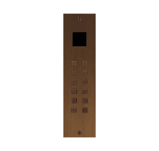 [FTBR23KF-PROXI] Access keypad bronze rustic stand alone 2 relays + wiegand+ Proxi flush-mounted 55x211x25mm