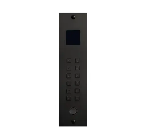 [FTBM23KPBF-PROXI] Clavier d'accès bronze mat autonome 2 relais + wiegand+Proxi + bouton d'appel encastré 55x239x25 mm