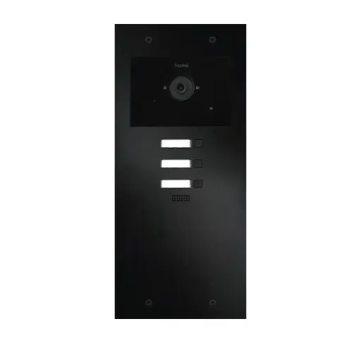 FT600SIPVC-3-L | Le FT600SIPVC-3-L est un interphone vidéo avec 2 comptes SIP, anodisé noir et doté de 3 boutons poussoir et d'une caméra couleur. 349x154mm.