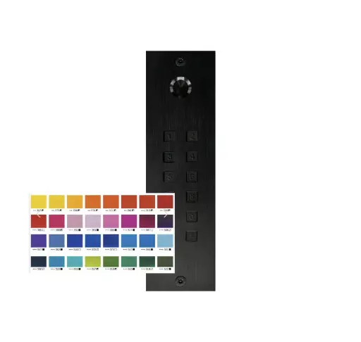 [FTBX23KPBF] Clavier d'accès + bouton de sonnette autonome 2 relais + Wiegand encastré 55x191x25mm. Couleur RAL de votre choix