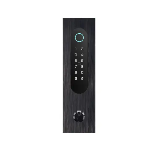 [FTB26KPBF-QR] Acces keypad/Badge reader/Bluetooth/NFC/QR reader: 1 relay, Wiegand, bell button and Cloud.  Alu black, flush mounted, 62x211x30 mm