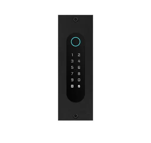 [FTBM26KF-QR] Codeklavier/Badgelezer/Bluetooth/NFC/QR lezer: 1 relais, Wiegand en Cloud.  Bronze mat, inbouw, 62x188x30 mm