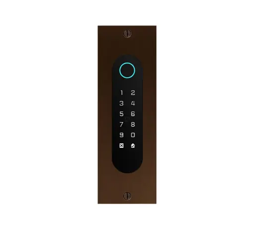[FTBR26KF-QR] Acces keypad/Badge reader/Bluetooth/NFC/QR reader: 1 relay, Wiegand and Cloud.  Bronze rustic, flush mounted, 62x188x30 mm